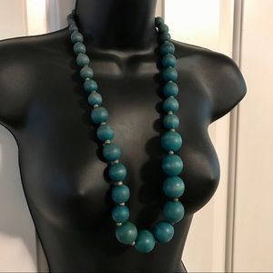 Hand painted wooden necklace